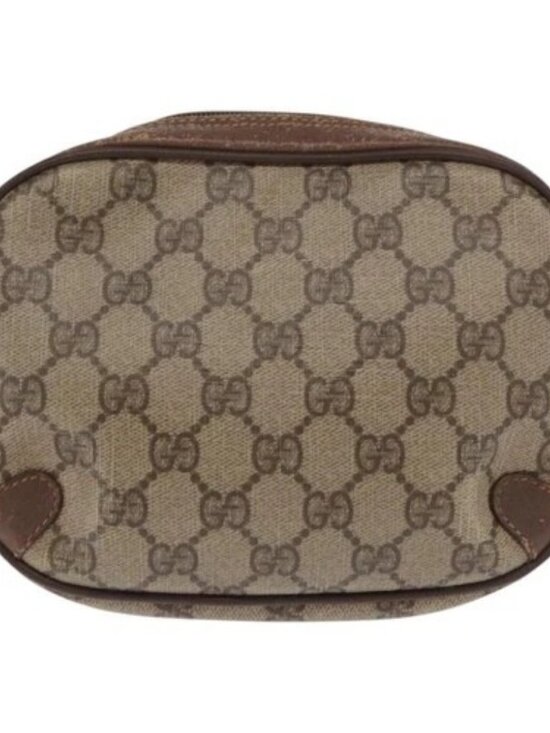 GUCCI GG Supreme Web Sherry Line Bag PVC Beige Gold 156 02 066 Auth BA10344 - Picture 3 of 15